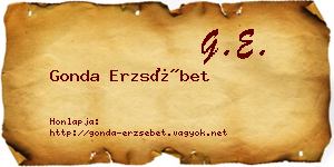 Gonda Erzsébet névjegykártya