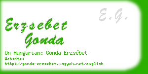 erzsebet gonda business card